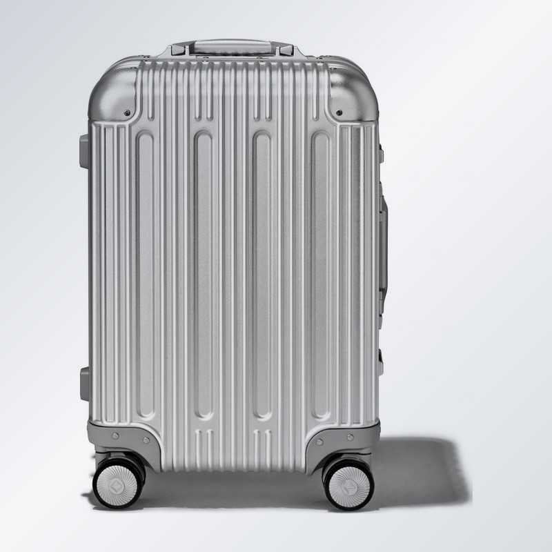 Prezor Aluminium-Koffer Carry-On S in Silber, Vollaluminium mit TSA-Schlössern